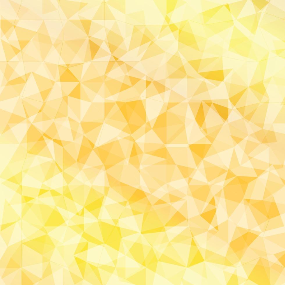 Vector geometrical background with triangles. Yellow low poly background for card, poster or wallpaper. Multicolor mosaic illustration