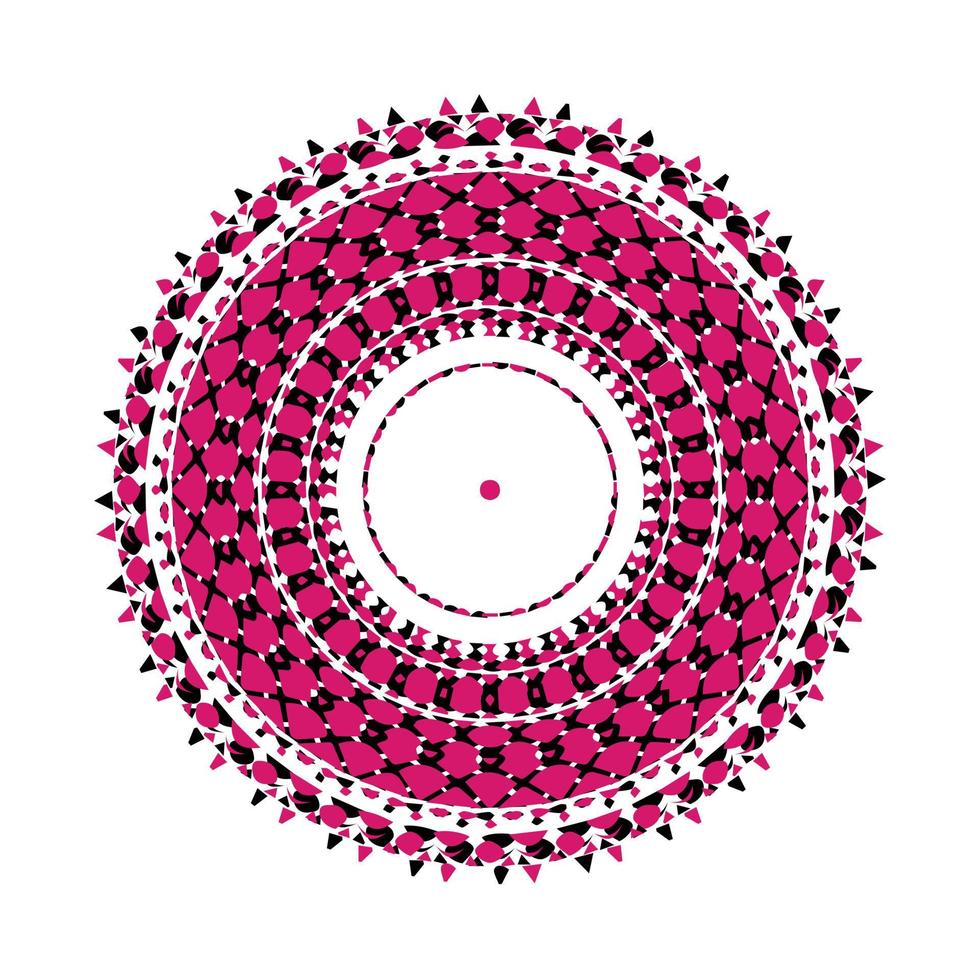 Ornamental round pattern. colorful mandala on white background. Vector illustration.