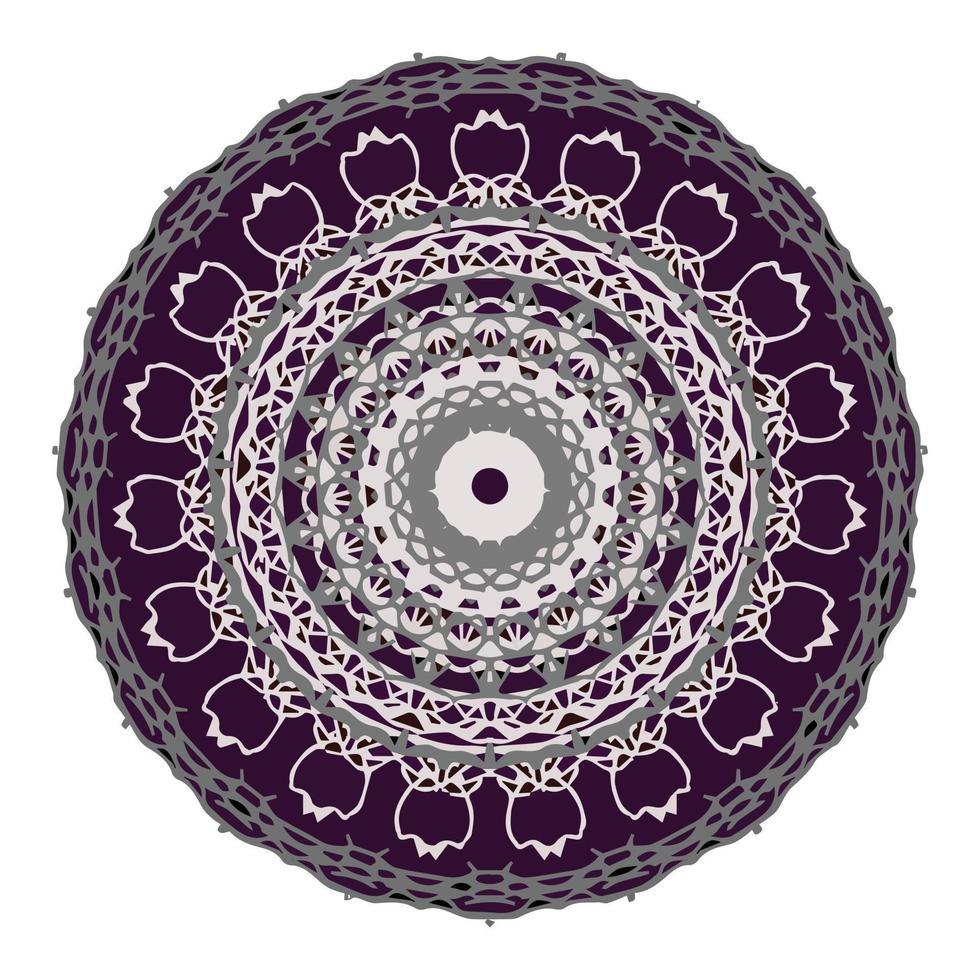 Ornamental round pattern. colorful mandala on white background. Vector illustration.