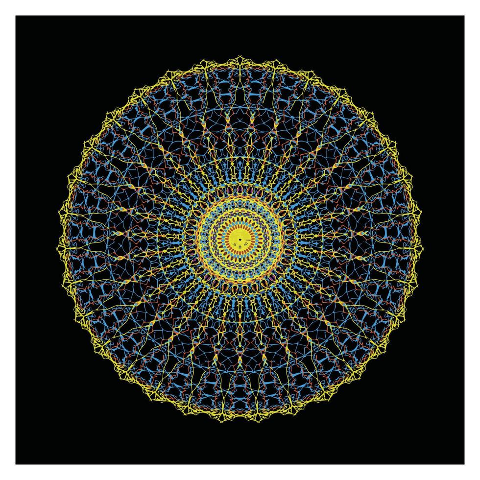 Ornamental round pattern. colorful mandala on white background. Vector illustration.