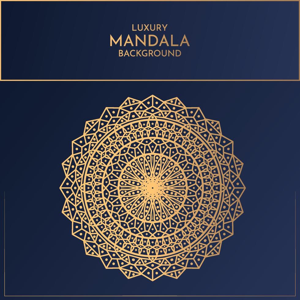 Luxury ornamental mandala design background in gold color vector premium Vector