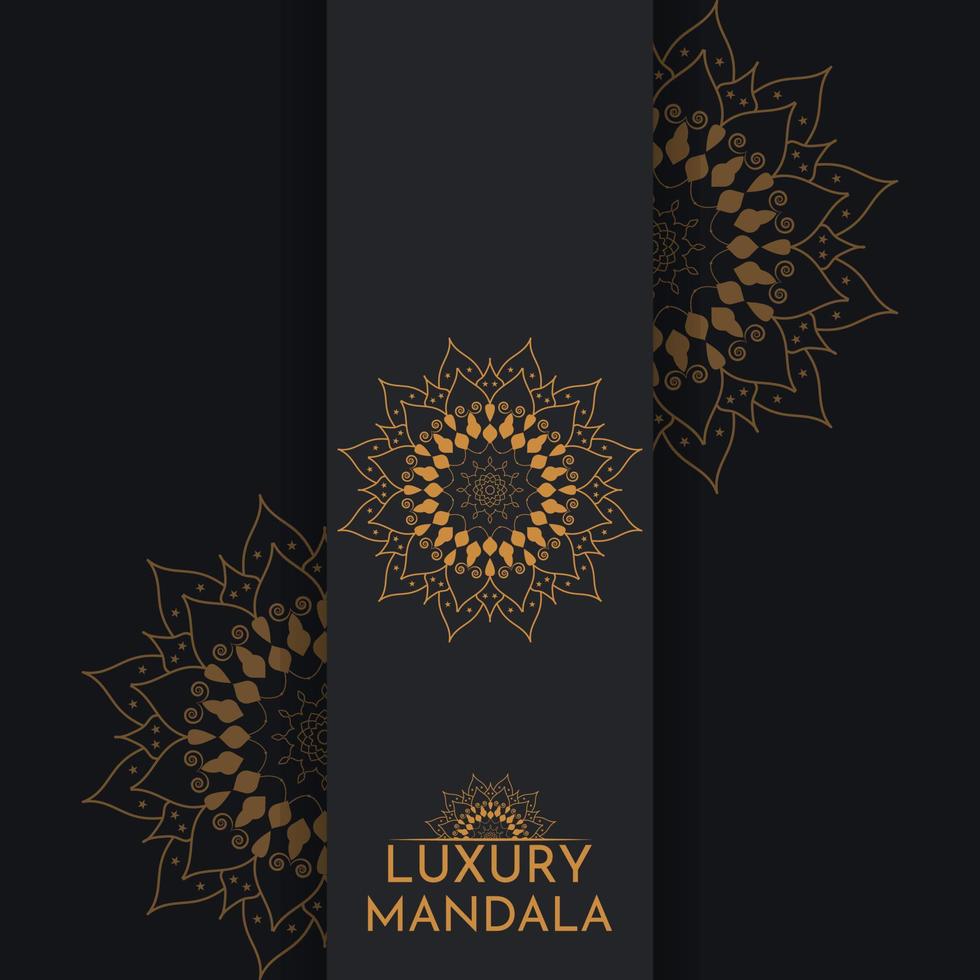 Mandala Luxury background with golden elements vector in illustration graphic design Premium Vector