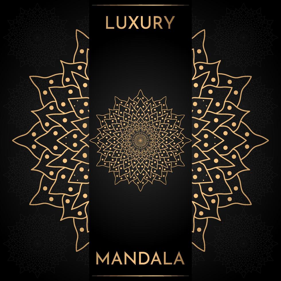 Luxury mandala background with golden elements vector in illustration graphics Premium Vector