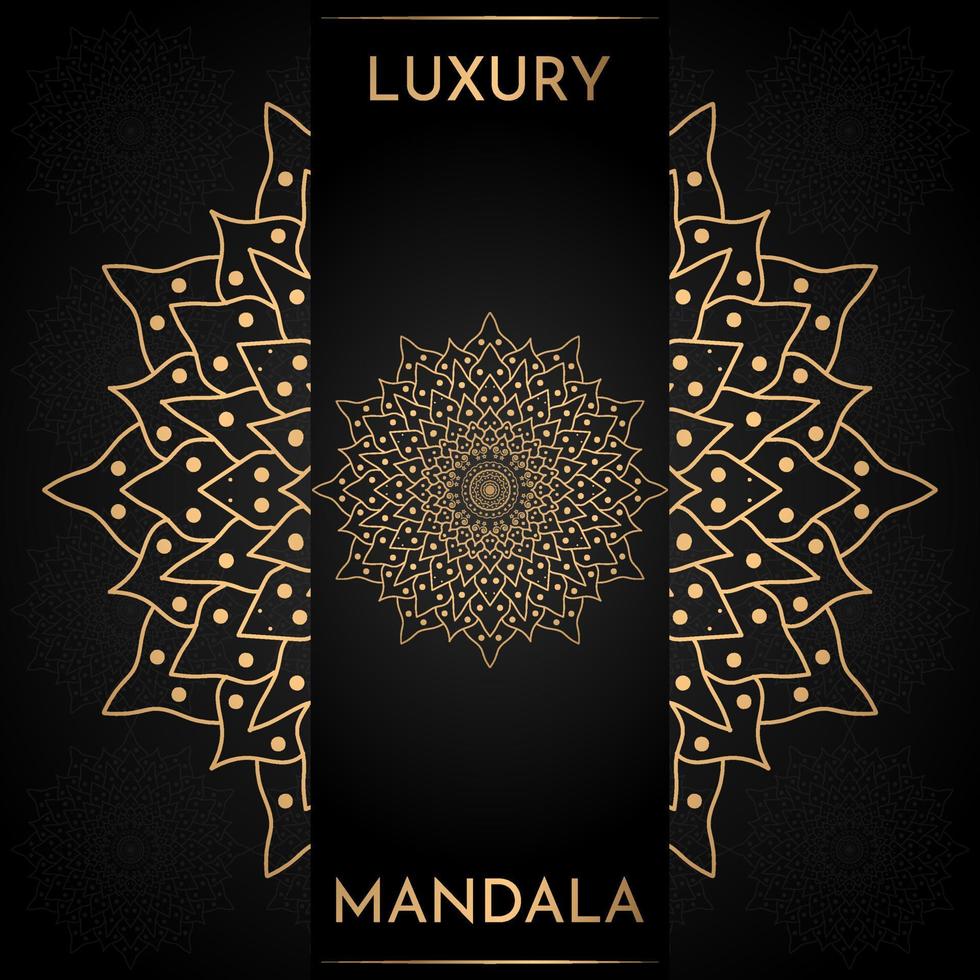 Luxury mandala background with golden elements vector in illustration graphics Premium Vector