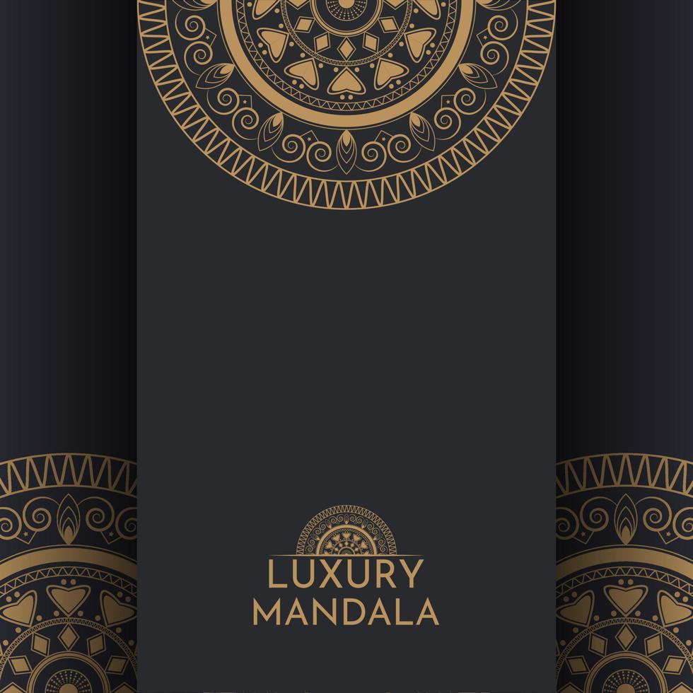 Luxury mandala background with golden elements vector in illustration graphic design Premium Vector