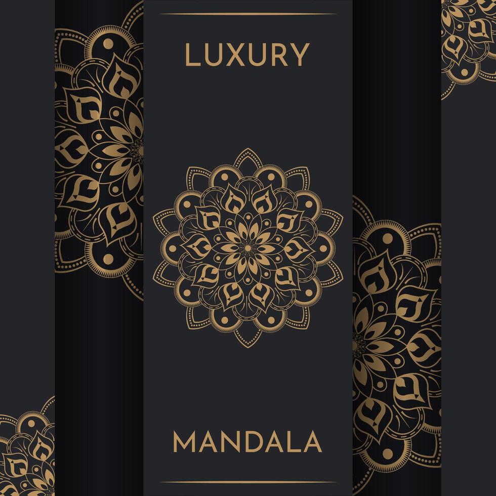 Luxury mandala background with golden elements vector in illustration graphics Premium Vector