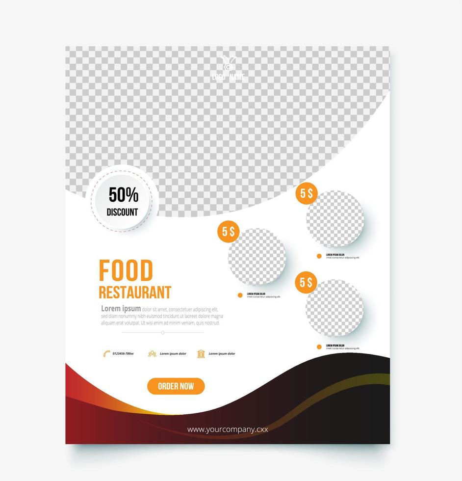 Business abstract flyer design template. vector