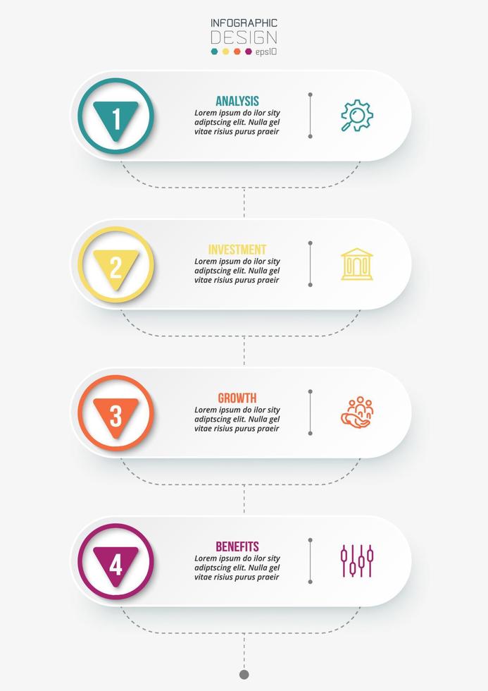 Infographic template business concept with diagram. vector