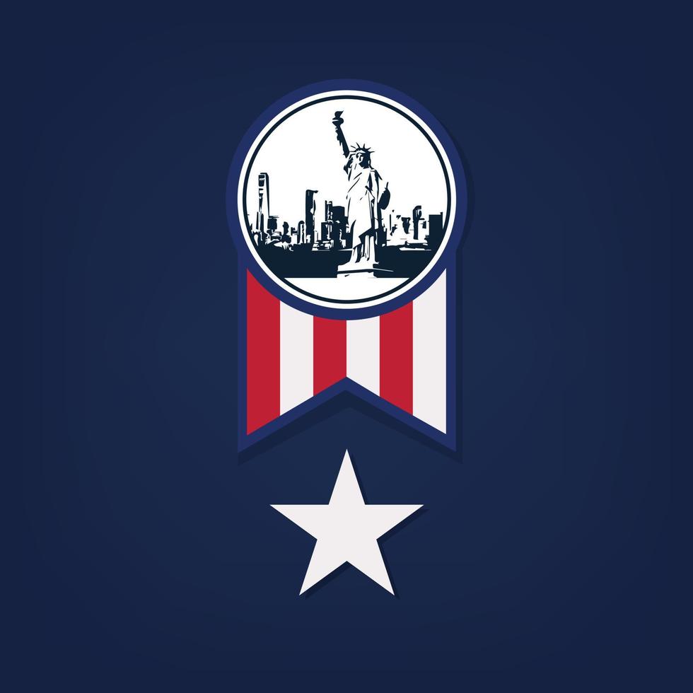 America  ribbon badge. Eps10 vector illustration
