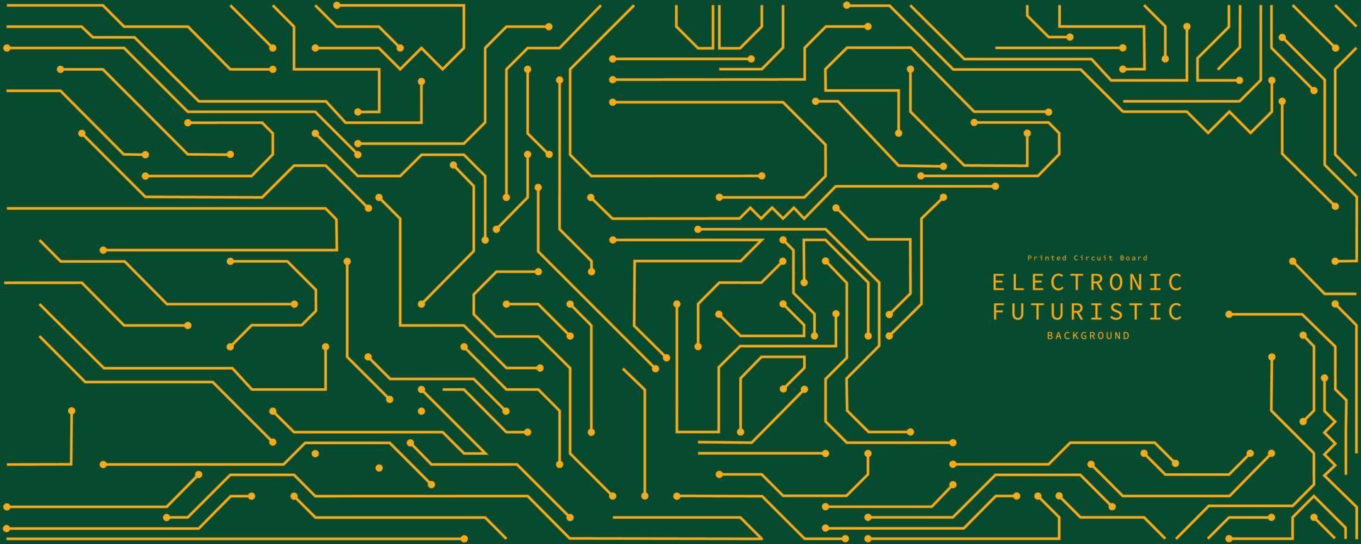 A printed circuit board for abstract futuristic digital background design vector