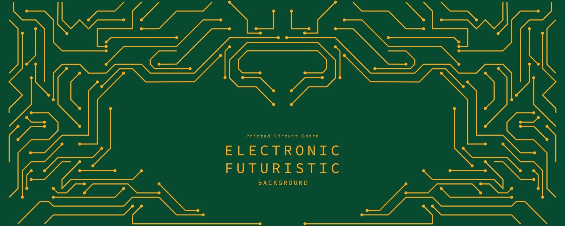 A printed circuit board for abstract futuristic digital background design vector