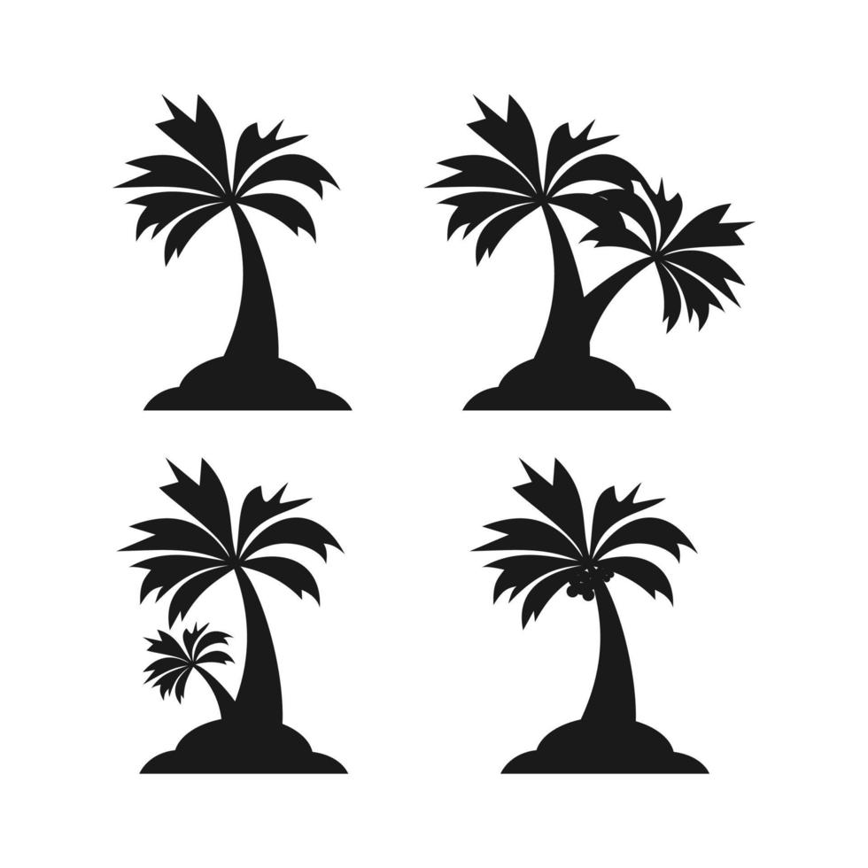 silueta de palmera vector