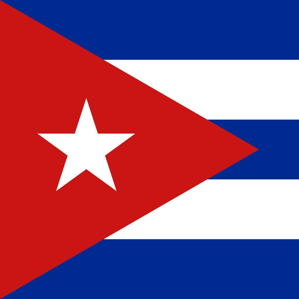 bandera de cuba, colores oficiales. ilustración vectorial vector