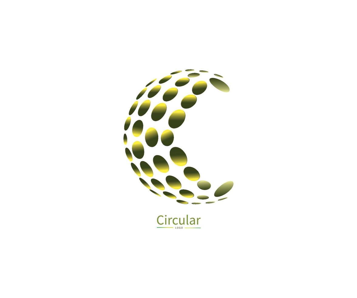 plantilla de logotipo de vector de diseño circular