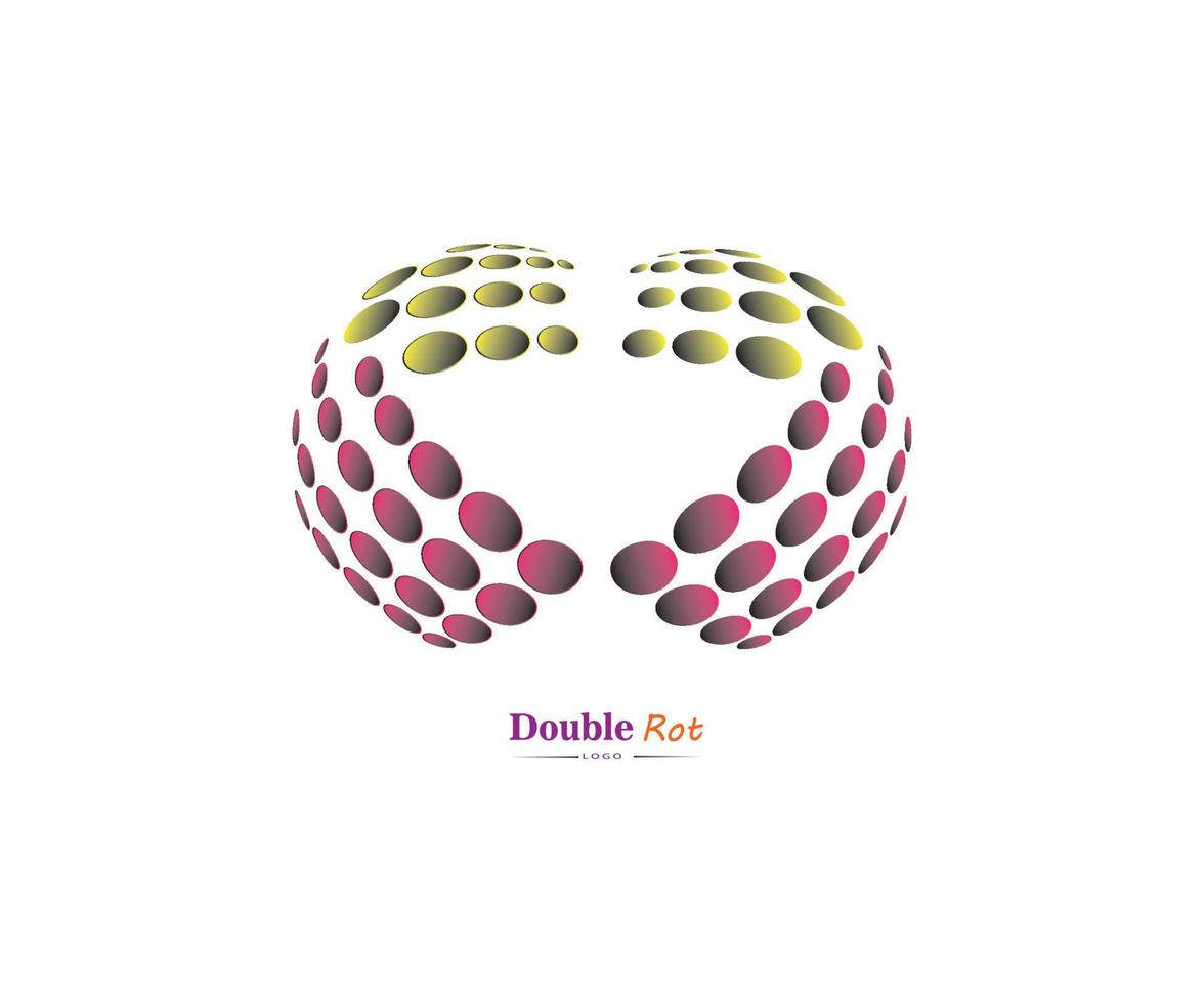 Double Rot Logo Design Template vector