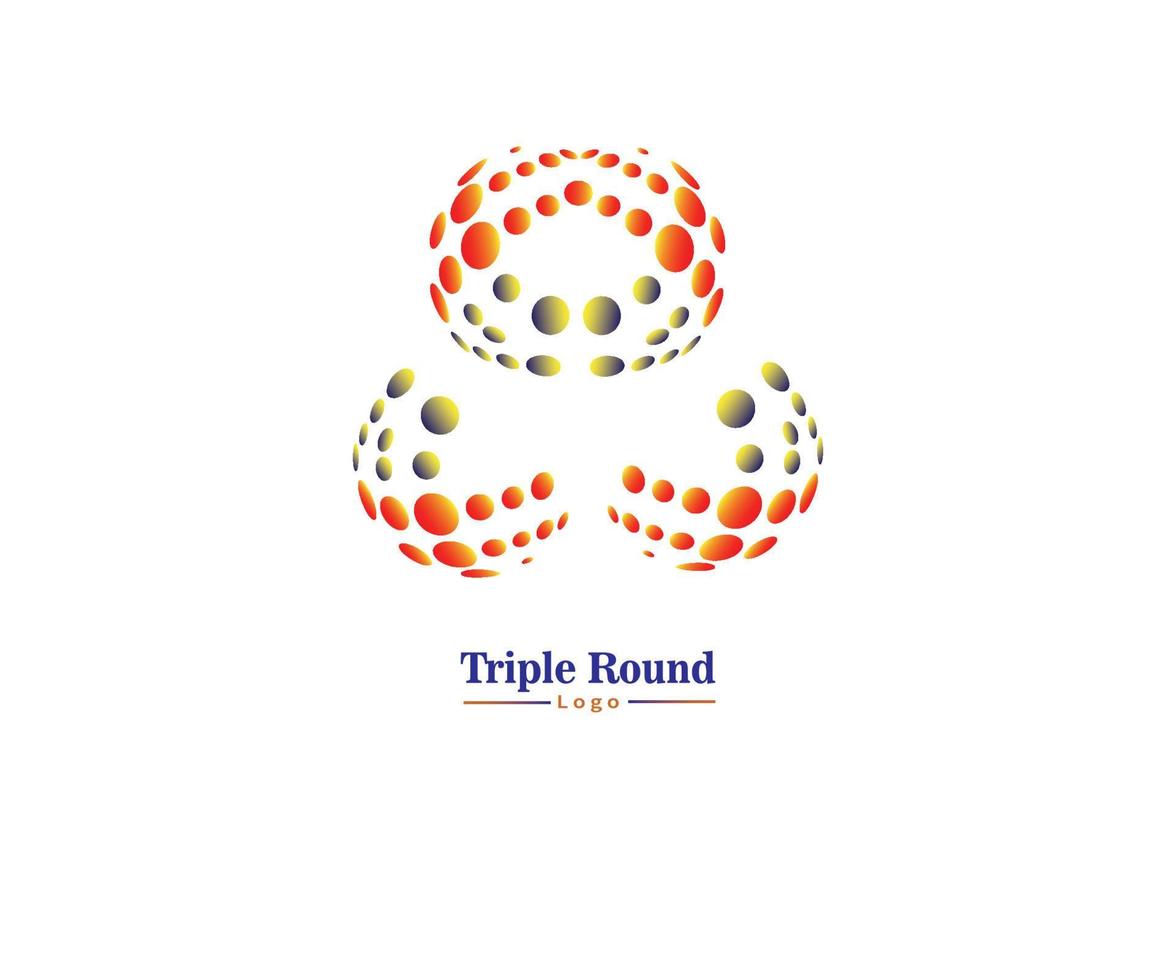 Triple Round Vector Logo Template