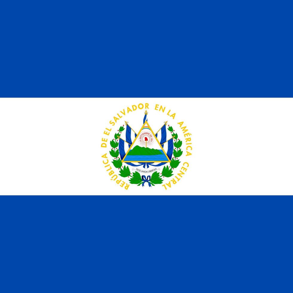 Salvador flag, official colors. Vector illustration.