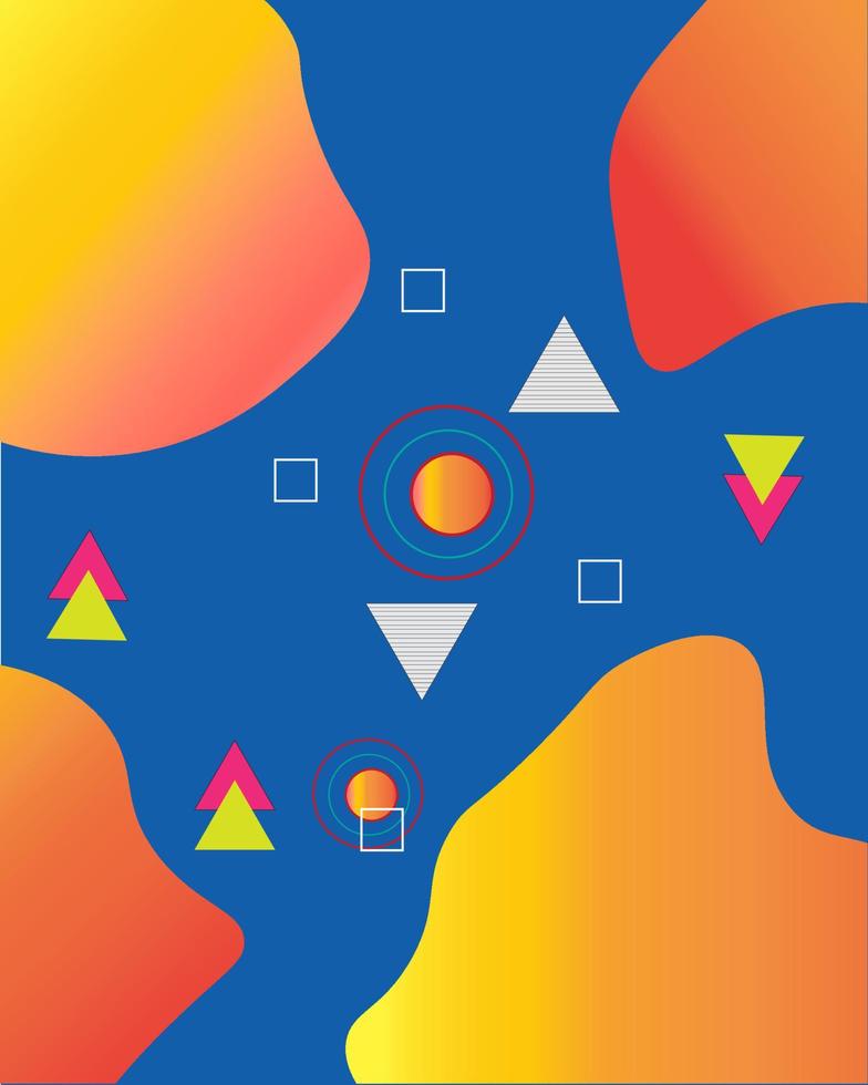 fondo fluido con una mezcla de colores contrastantes vector