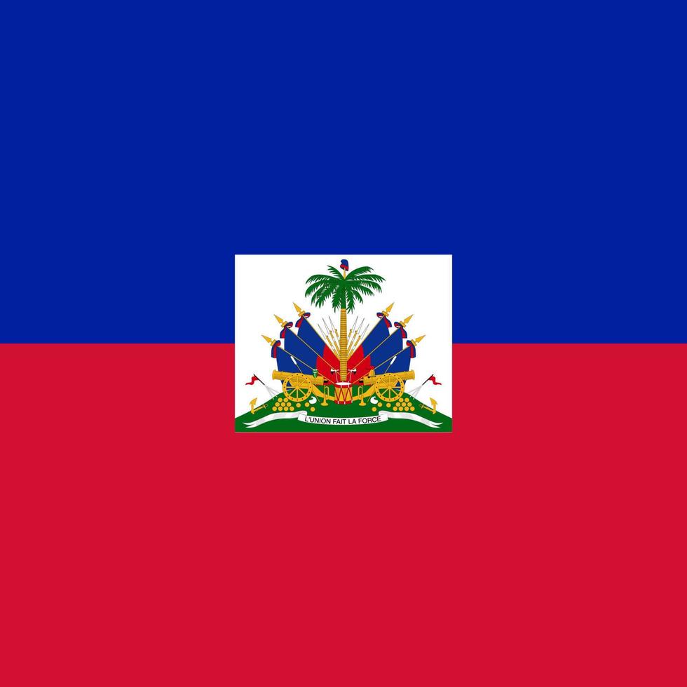 Haiti flag, official colors. Vector illustration.