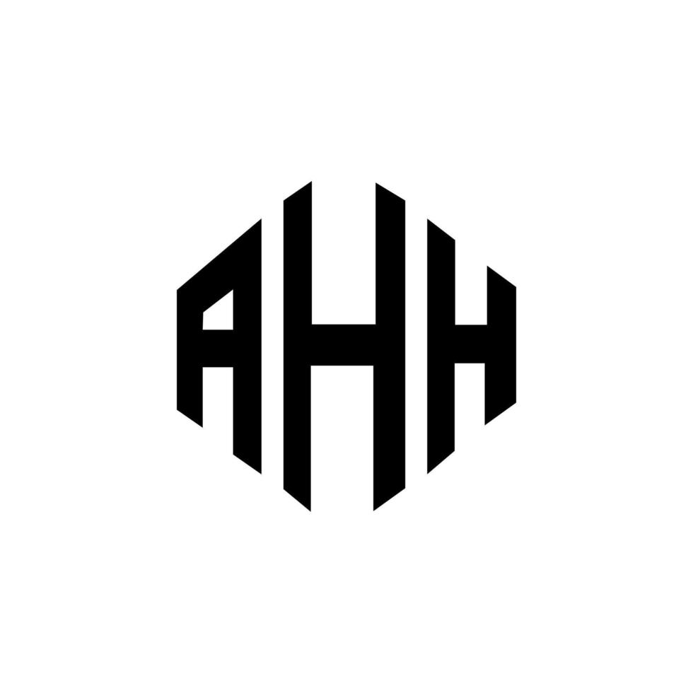 AHH letter logo design with polygon shape. AHH polygon and cube shape logo design. AHH hexagon vector logo template white and black colors. AHH monogram, business and real estate logo.