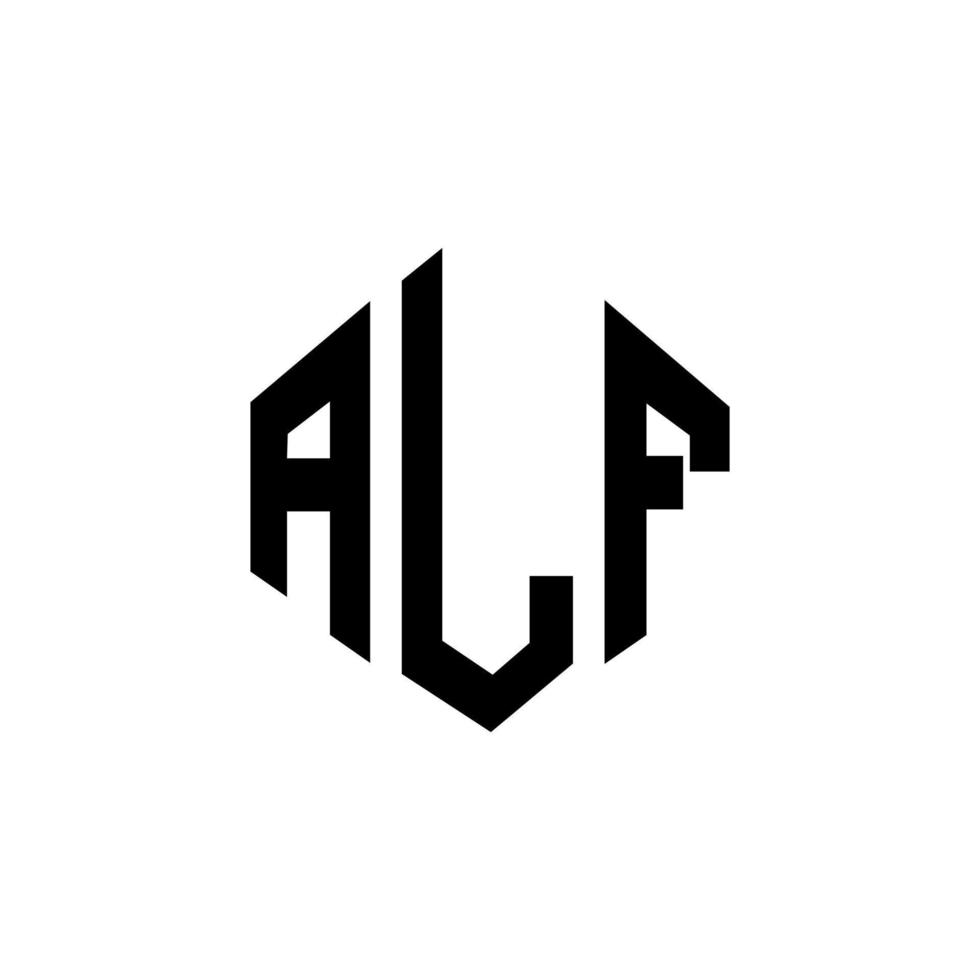 diseño de logotipo de letra alf con forma de polígono. diseño de logotipo en forma de cubo y polígono alf. alf hexágono vector logo plantilla colores blanco y negro. alf monograma, logotipo empresarial y inmobiliario.