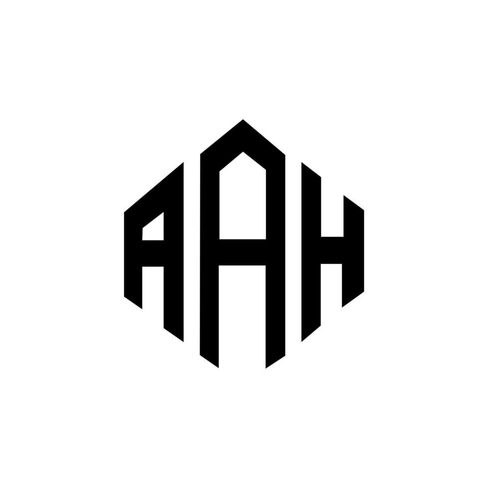 diseño de logotipo de letra aah con forma de polígono. aah polígono y diseño de logotipo en forma de cubo. aah hexágono vector logo plantilla colores blanco y negro. aah monograma, logotipo comercial e inmobiliario.