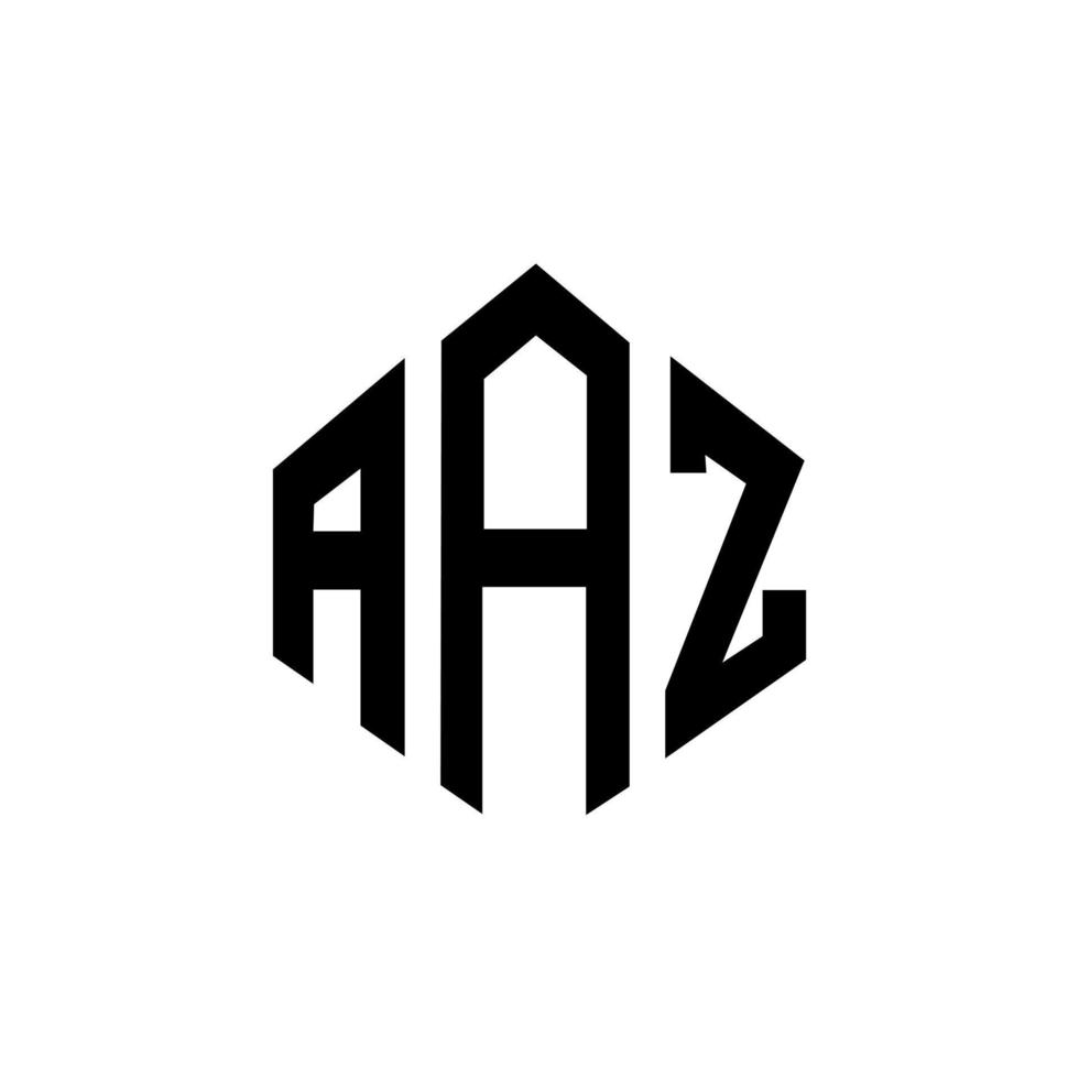 AAZ letter logo design with polygon shape. AAZ polygon and cube shape logo design. AAZ hexagon vector logo template white and black colors. AAZ monogram, business and real estate logo.