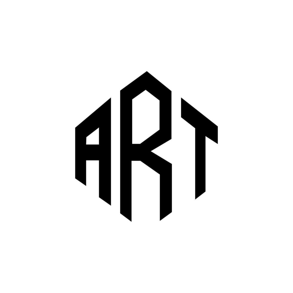 diseño de logotipo de carta de arte con forma de polígono. diseño de logotipo de forma de polígono y cubo de arte. arte hexágono vector logo plantilla colores blanco y negro. monograma de arte, logo comercial e inmobiliario.