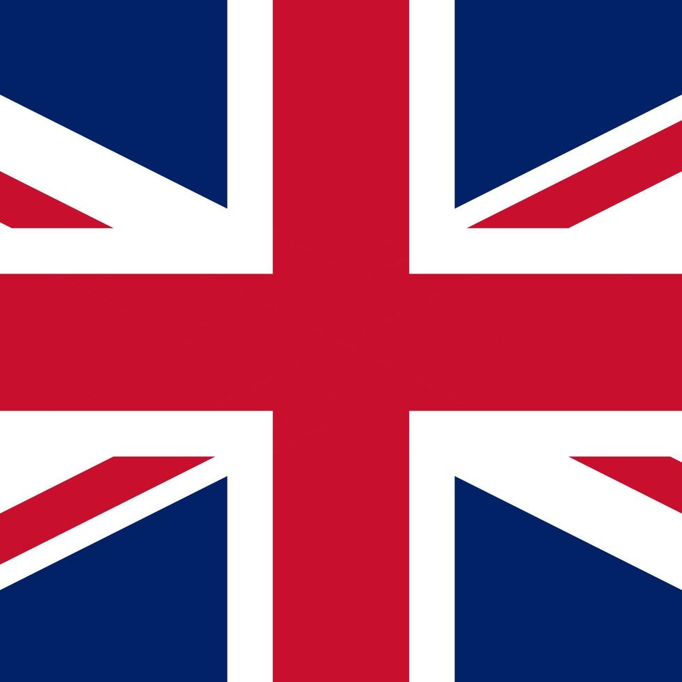 United Kingdom flag, official colors. Vector illustration.