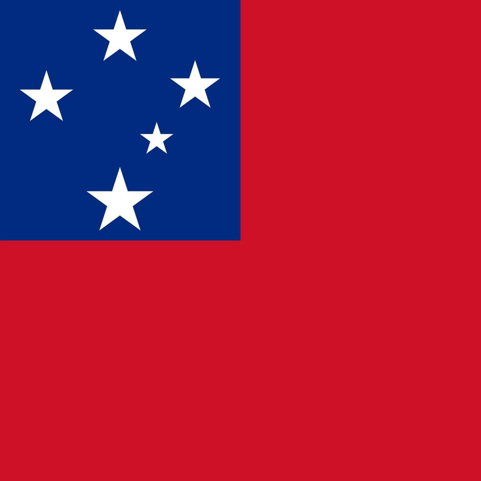 Samoa flag, official colors. Vector illustration.