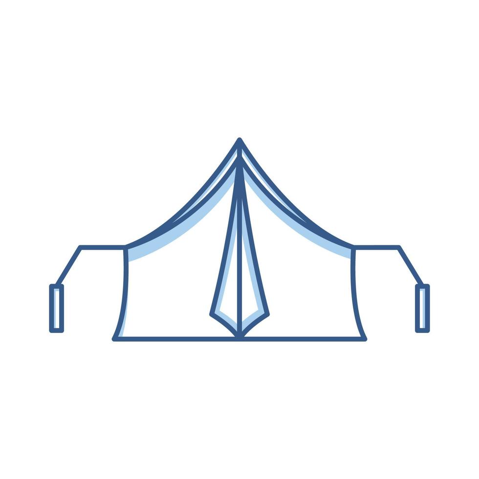 tent icon. simple icon vector related to camping. Two tone icon style. Simple design editable