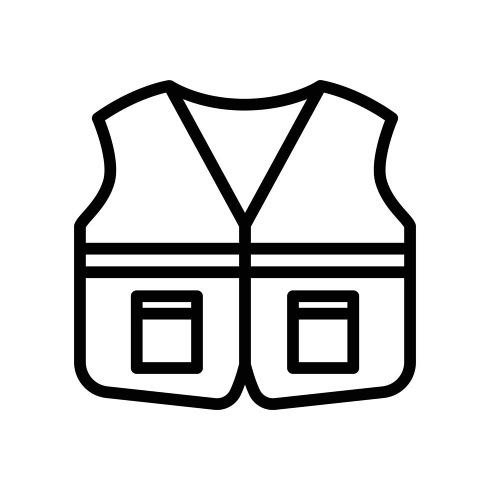 icono de chaleco. adecuado para el icono de la ropa. estilo de icono de línea. diseño simple editable vector