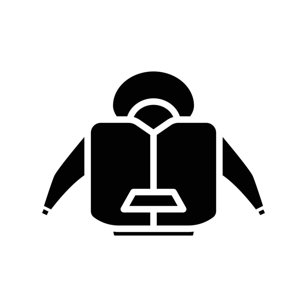 Jacket icon. Suitable for clothes icon. Solid icon style, glyph. Simple design editable vector