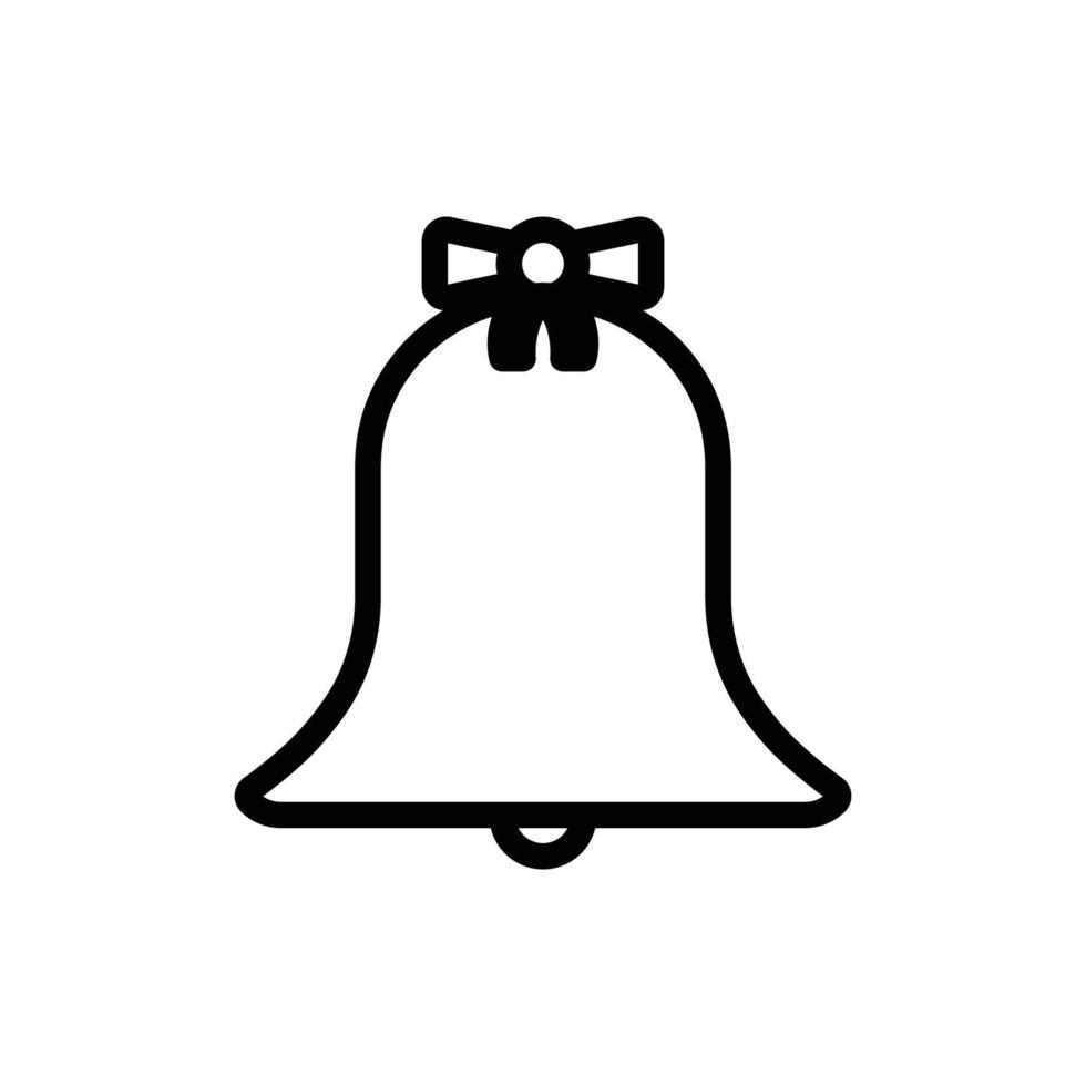 icono de campana con cinta. icono relacionado con la boda. estilo de icono de línea. diseño simple editable vector