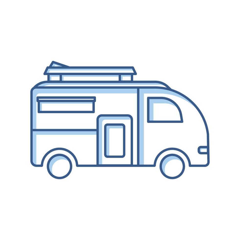 icono de coche vector de icono simple relacionado con el coche de camping. adecuado para el icono de transporte. estilo de icono de dos tonos. diseño simple editable