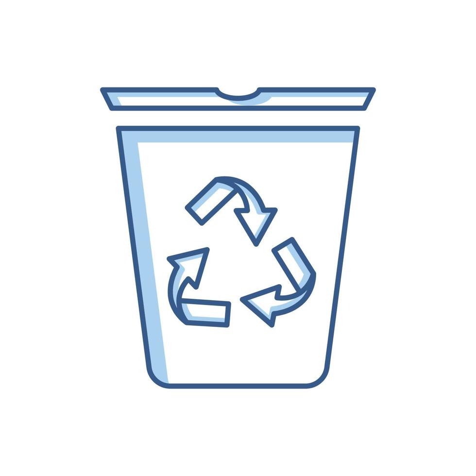 Trash can icon. suitable for cleanliness icon, clean environment. Two tone icon style. Simple design editable vector