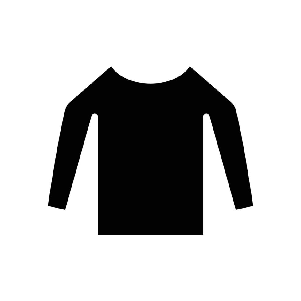 Long sleeve shirt icon. Suitable for clothes icon. Solid icon style, glyph. Simple design editable vector