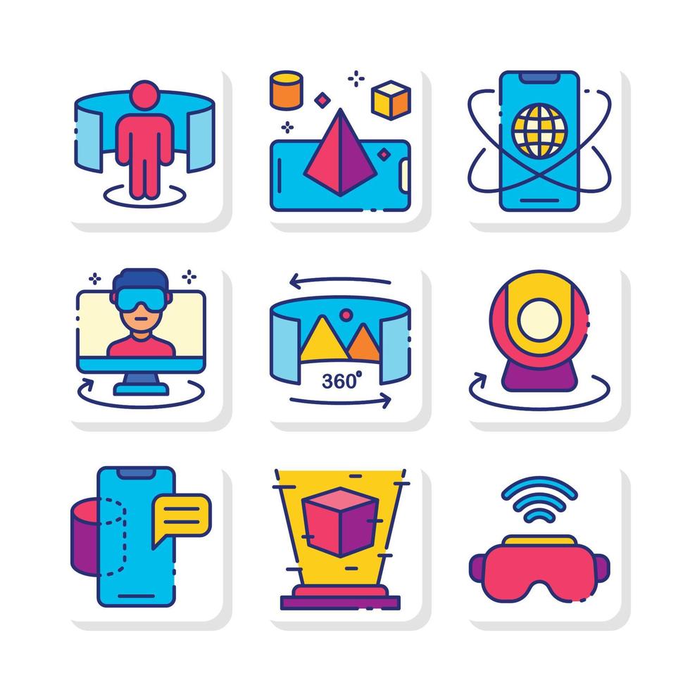 Virtual Universe Icon Pack vector