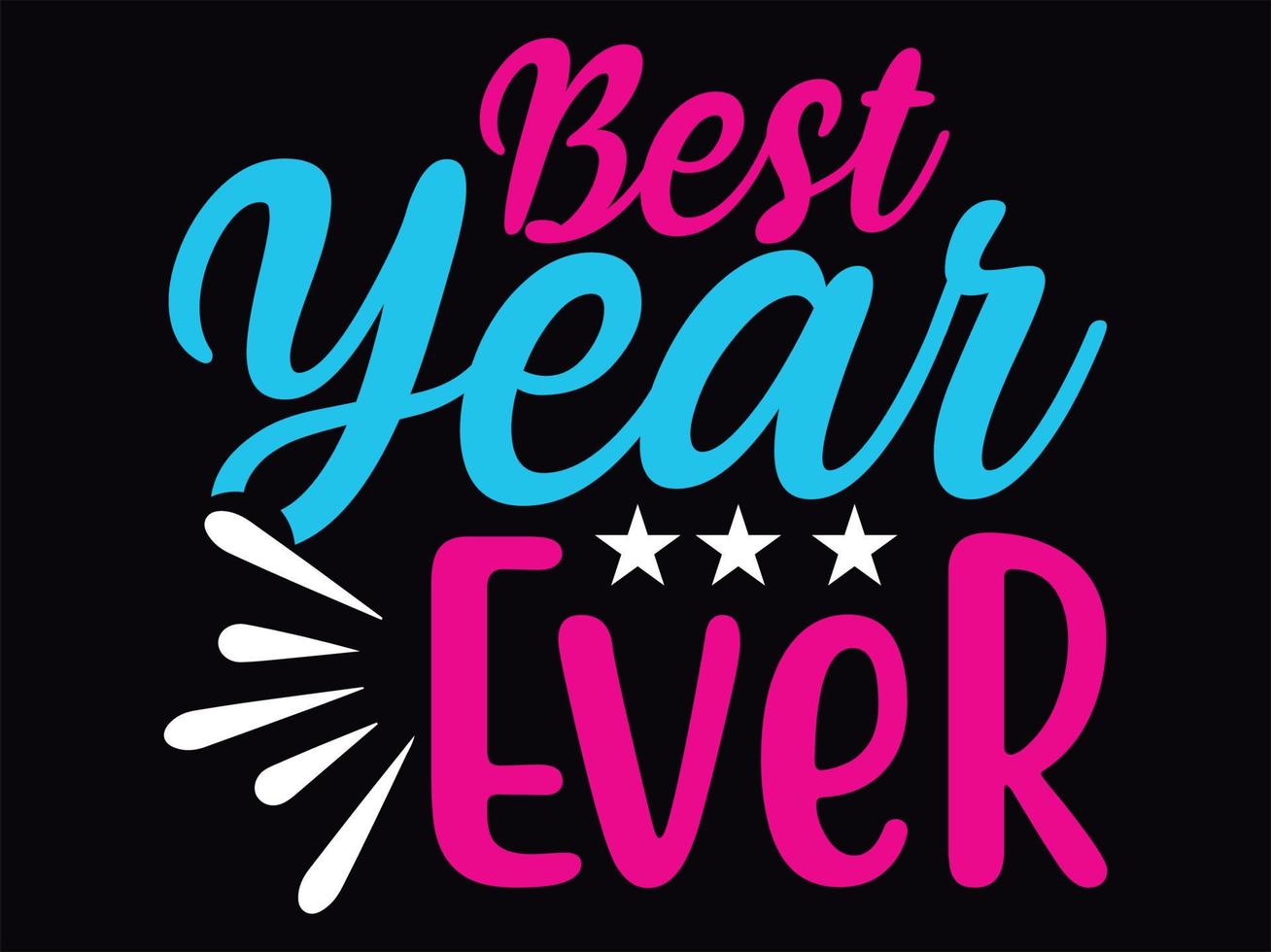 Happy new year t-shirt design file vector