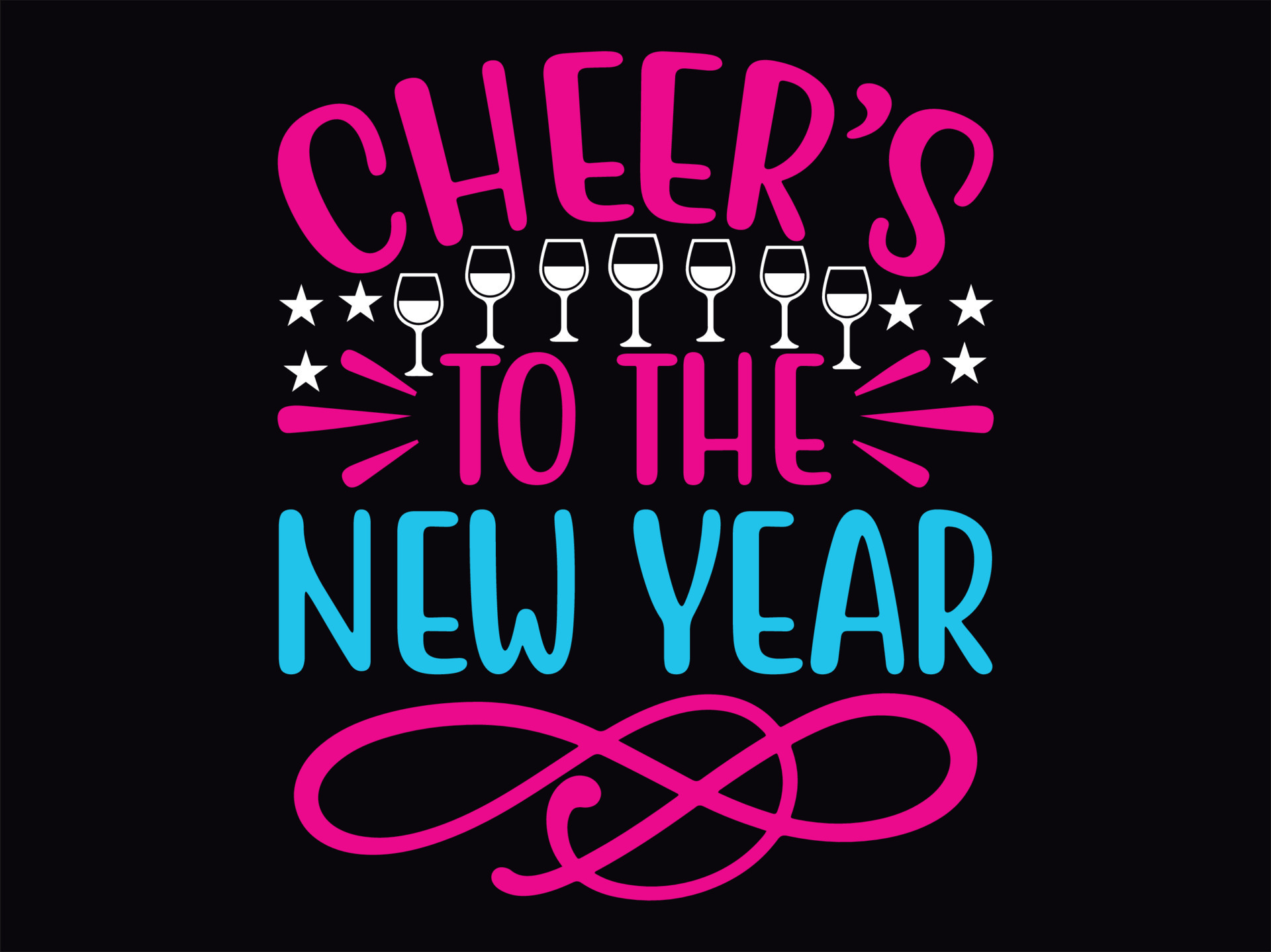 Happy new year t-shirt design file 8973542 Vector Art at Vecteezy