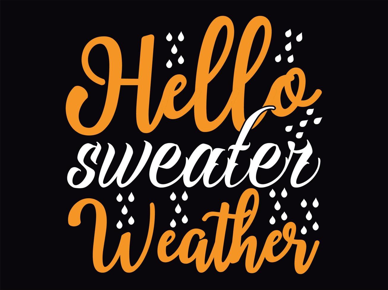 Hello fall t-shirt design vector