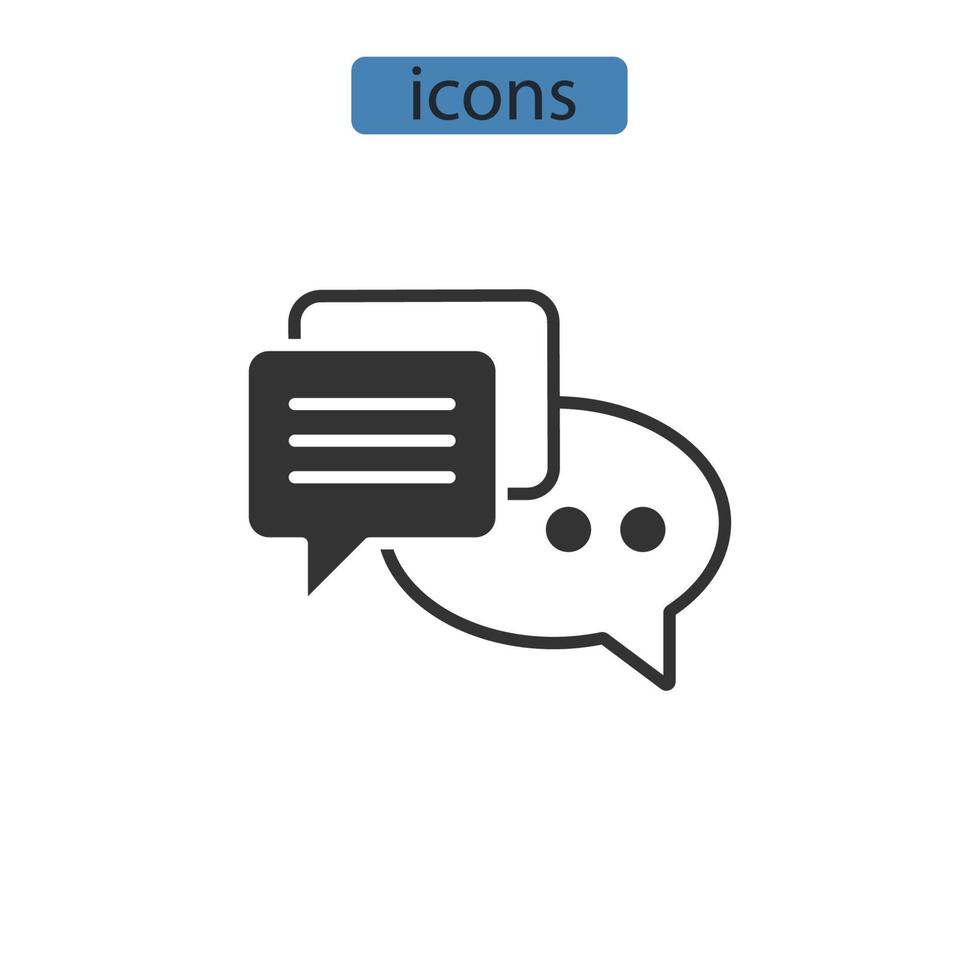 chat iconos símbolo elementos vectoriales para infografía web vector