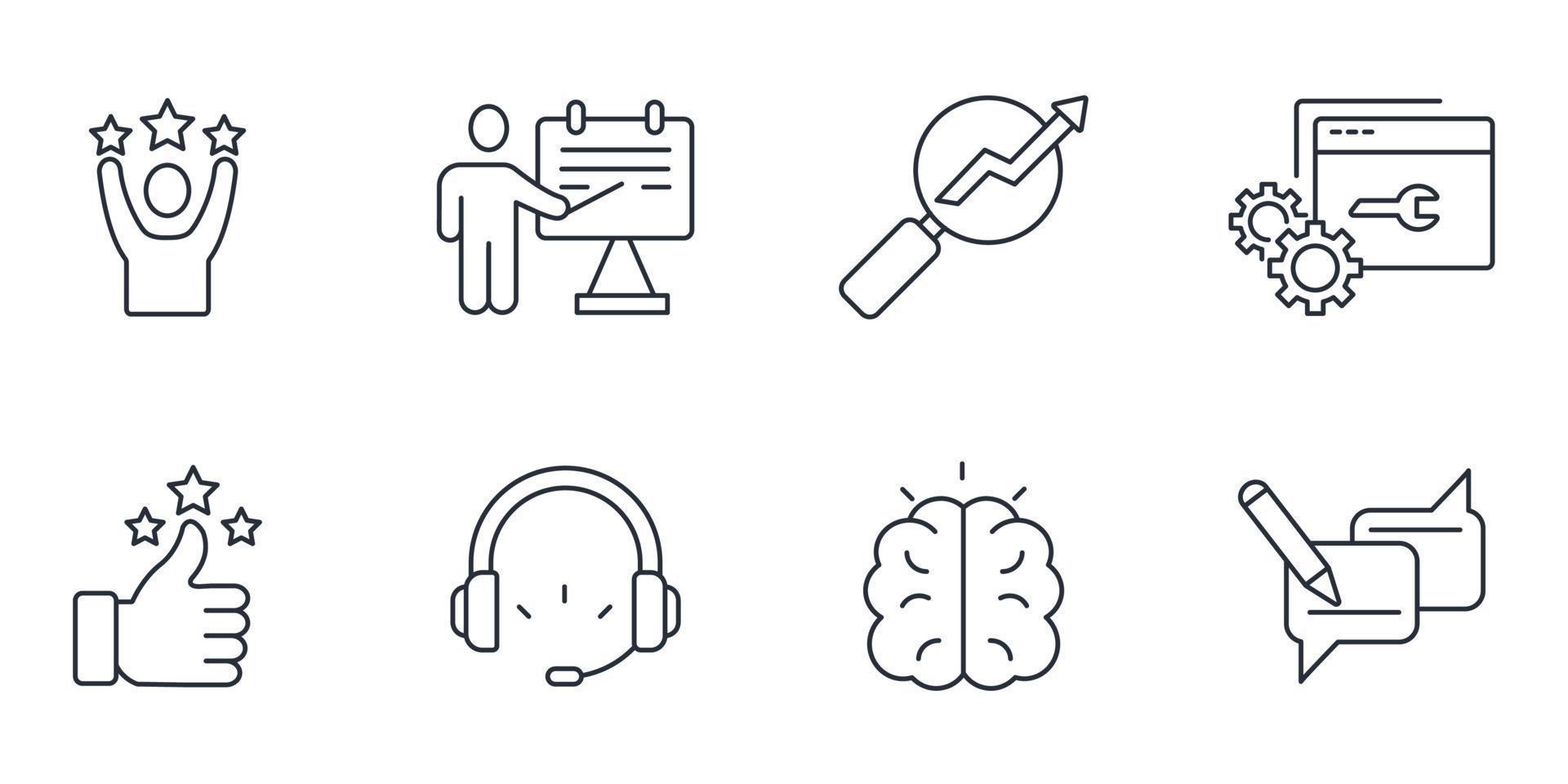coaching icons set . coaching pack symbol vector elements for infographic web