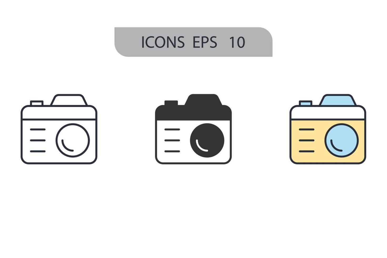 photographer icons  symbol vector elements for infographic web