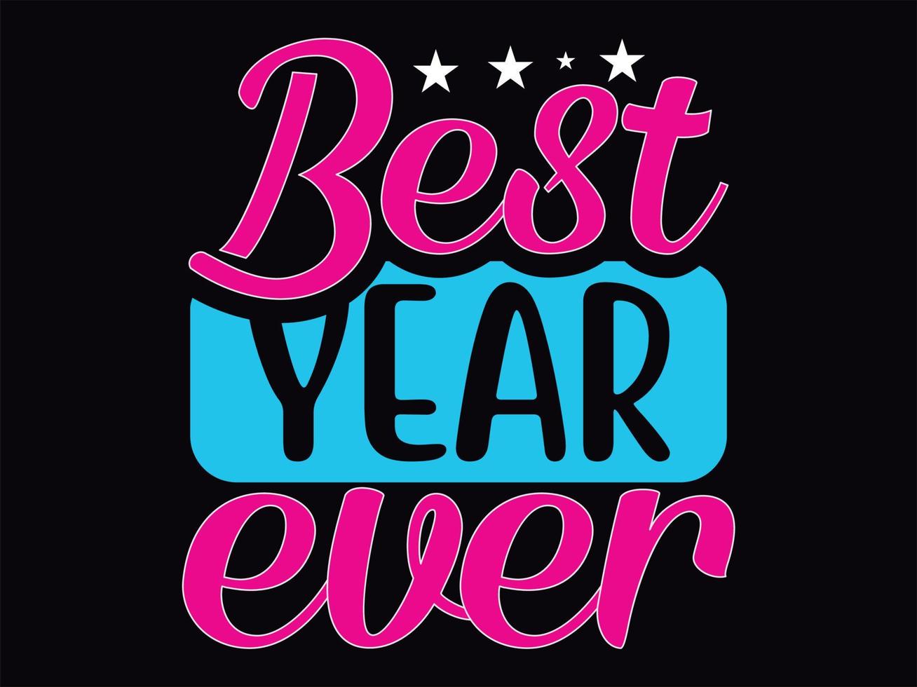 Happy new year t-shirt design file vector