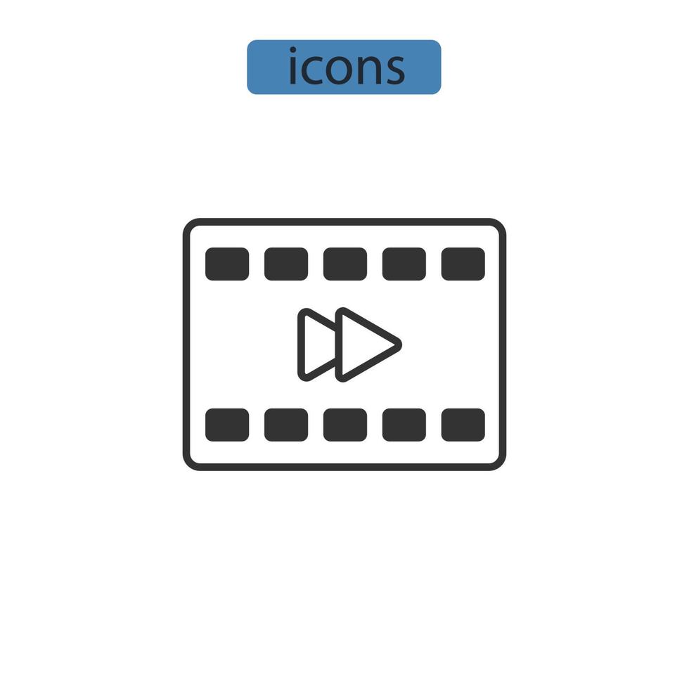 video maker icons  symbol vector elements for infographic web