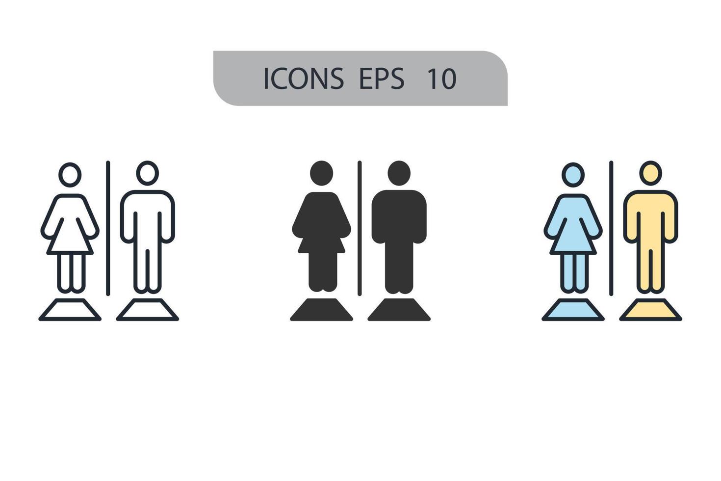 wc iconos símbolo elementos vectoriales para infografía web vector