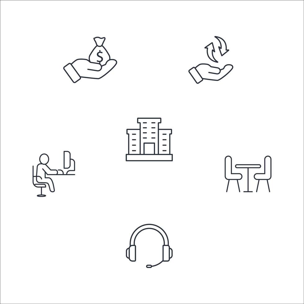 coworking icons set .  coworking pack symbol vector elements for infographic web