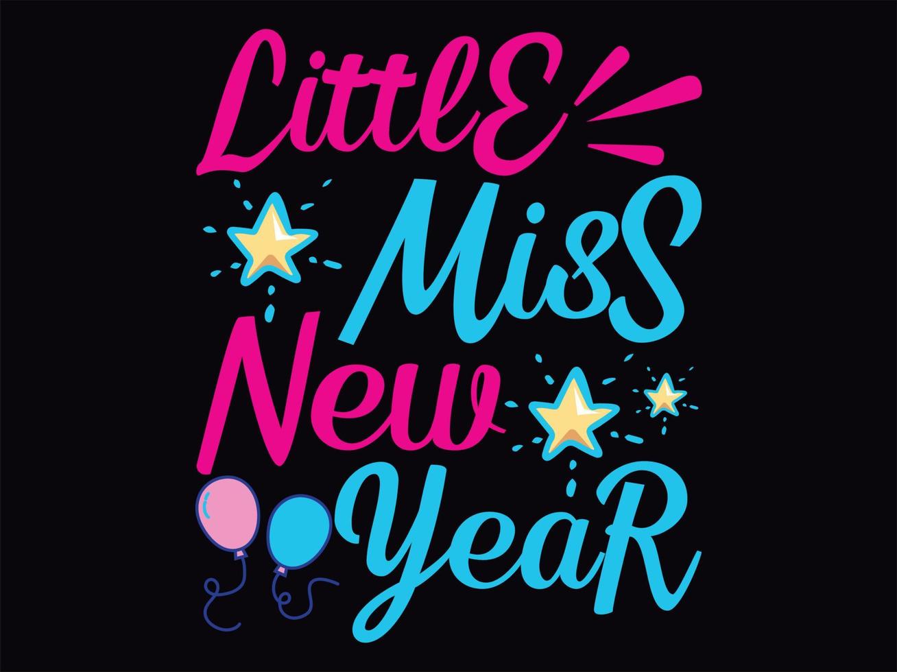 Happy new year t-shirt design file vector