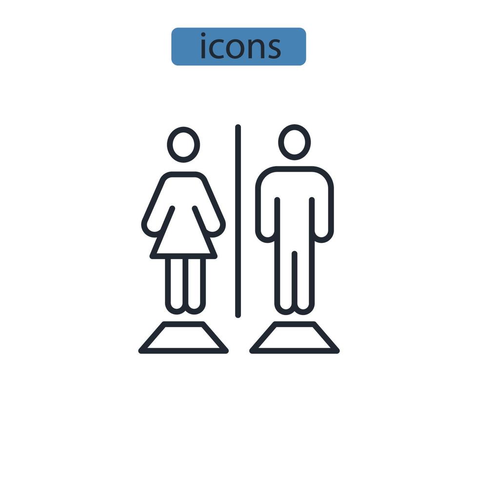 WC icons  symbol vector elements for infographic web
